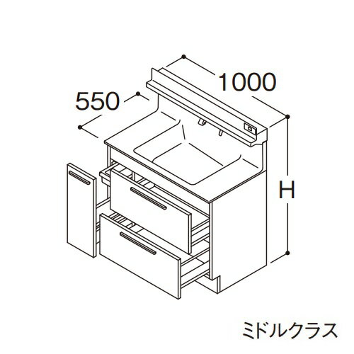 ###TOTO yLDSFB100BDGDN1zʉϑ ~hNX IN^[u 3WayLrlbg Ȃ JE^[800mm Ԍ1000mm ʒn 󒍐YkGAl