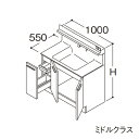 ###TOTO 【LDSFB100AJADN1】洗面化粧台 ミドルクラス オクターブ 片引き出し 左側回避+体重計収納あり カウンター高さ750mm 間口1000mm 一般地 受注約1週〔GA〕(4)
