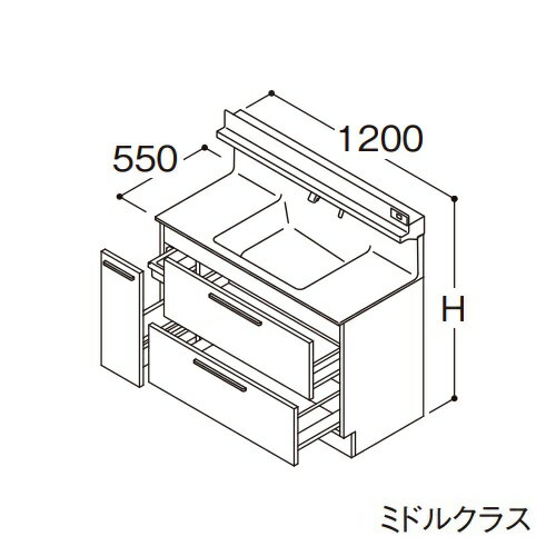 ###TOTO yLDSFB120CDGDS1zʉϑ ~hNX IN^[u 3WayLrlbg Ȃ JE^[850mm Ԍ1200mm n 󒍖1TkGAl