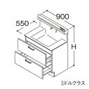 ###TOTO 【LDSFS090BQRDN1】洗面化粧台 ミドルクラス オクターブLite 2段引き出し 右側回避 カウンター高さ800mm 間口900mm ...