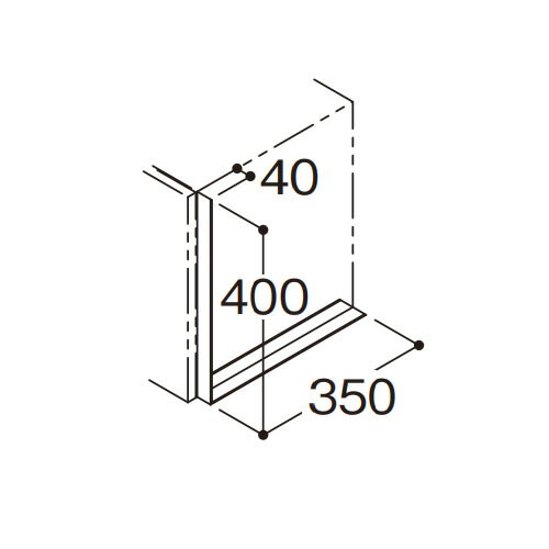 ●TOTO 【LEFS040GWN1G】エンドスペーサー ウォールキャビネット用 オクターブLite 受注約1週〔GA〕