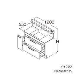 ###TOTO 【LDSFB120BDLBS2】洗面化粧台 ハイクラス オクターブ 3Wayキャビネット 左側回避 カウンター高さ800 間口1200 寒冷地 受注約1週〔GA〕