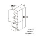 ###TOTO 【LTSFM030BNR1】トールキャビネット ミドルクラス オクターブスリム 2枚扉2段引き出し Rタイプ 間口300 受注約1週〔GA〕