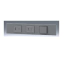###β神保電器 配線器具【KAG-3552】NKシリーズ 扇付コンセント+扇付コンセント+3路セット ソリッドグレー 受注生産