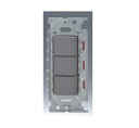 ###β神保電器 配線器具【NKRW3002SG】NKシリーズ 埋込リモコンスイッチセット トリプル ソリッドグレー 受注生産