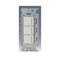 ###β神保電器 配線器具【NKRW3005PW】NKシリーズ 埋込リモコンスイッチセット トリプル ピュアホワイト 受注生産
