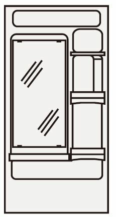 ###クリナップ ミラーキャビネット【M-501CTSN】1面鏡 BTSシリーズ LED 間口50cm〔GB〕
