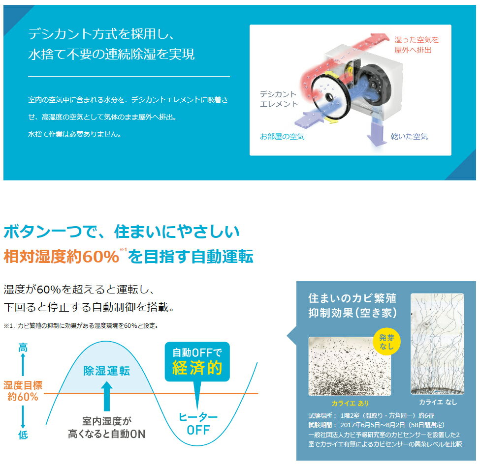 ###ダイキン 除湿機【JKT10VS-W】カライエ 住まい向け除湿乾燥機