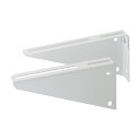 カクダイ【250-011-W】ブラケットセット 鋼板、ホワイト 奥行400ミリカウンター用〔GB〕