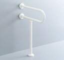 ‡‡‡INAX/LIXIL【KF-525AE70J/WA】ホワイト 大便器用手すり(壁床固定式) 樹脂被覆タイプ 長さ700mm〔IC〕