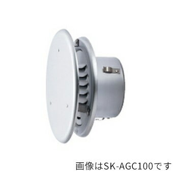 ▲●u.神栄ホームクリエイト【SK-AGC100W】換気口部品 丸型風防付ガラリ ステンレス網付 水切付 アルミ ..