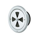 ####u.神栄ホームクリエイト【SK-AR100D】換気口部品 丸型レジスター(防火ダンパー付) ステンレス網付 アルミ シルバー