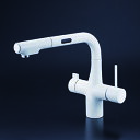 KVK 水栓金具【KM6131DSCECM4】キッチン水栓 電池タイプ ビルトイン浄水器用シングルシャワー付混合栓(センサー) 浄水カートリッジセット付〔HB〕