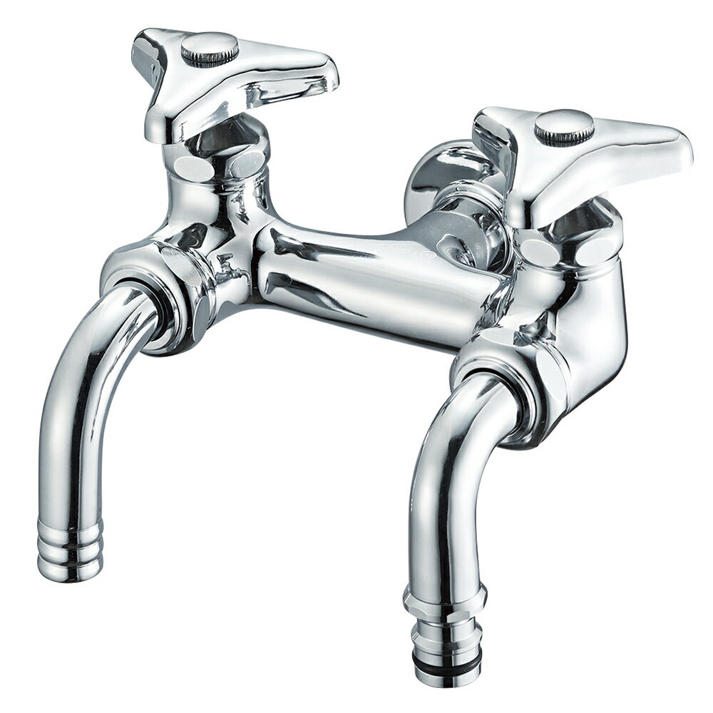 三栄水栓/SANEI 水栓金具【F136K-13】散水用二口ホーム水栓(固定コマ仕様) 寒冷地用〔FA〕