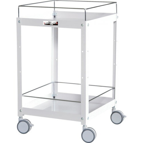 ####u.ヤマキン/山金工業【WCLFS-2-P】コンビニワゴン 双輪キャスター コボレ止め付 2段 W400mm×D400mm 組立式