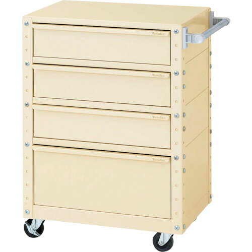 ●u.ヤマキン/山金工業【W6CU-M3D-IV】スペシャルワゴン 移動式 W600×D400×H900 アイボリー 組立式