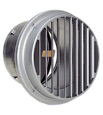 西邦工業【STD100FHSCBL】厚型　偏芯縦ガラリ　低圧損　防火ダンパー付外壁用ステンレス換気口　ベントキャップ〔HF〕