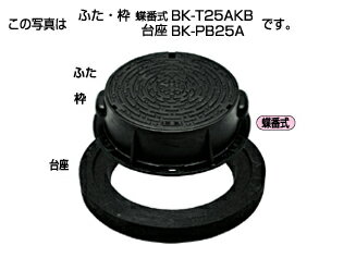 タキロンシーアイ 【300025】防護ハット 標準型T-25A ふた・枠 蝶番式 BK-T25AKB 350 フタの表示(汚水)..