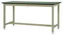 ####u.ヤマキン/山金工業【SVRH-1590-GG】ワークテーブル 800シリーズ 固定式 H900mm 塩ビシート天板 グリーン 組立式(3)