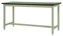 ####u.ヤマキン/山金工業【SZRVH-1260-GG】ワークテーブル バイス専用タイプ 固定式 H900mm 塩ビシート天板 グリーン 組立式 受注生産