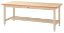 ####u.ヤマキン/山金工業【SSM-1275T-II】ワークテーブル スーパータイプ 固定式 H740mm メラミン天板 アイボリー 組立式(3)