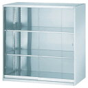 ####u.ヤマキン/山金工業【SS-09G】保管庫 ステンレス収納庫 ガラス引戸型(H900 上下兼用) 完成品
