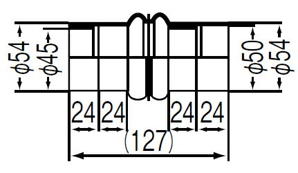 リンナイ ガス給湯器 部材【WOP-RGP-D】(20-3538) 段付き連結ゴム管〔GH〕
