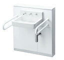 ###TOTO パブリック向け【XPTL01W】壁掛洗面器用手すりセット ホワイト 受注生産〔FI〕