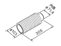 ♪ノーリツ 関連部材【0503112】厚壁アダプターD φ70用