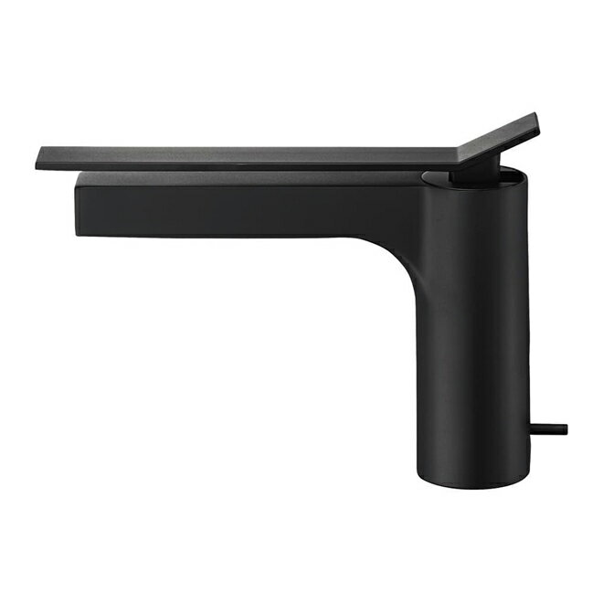 ###≧三栄水栓/SANEI【K4732PJV-MDP-13】シングルワンホール洗面混合栓 ポップアップあり マットブラック 受注生産〔FA〕