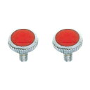 三栄水栓/SANEIカラービス(レッド)(パッケージ品)〔FA〕