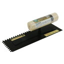∀藤原産業 【緑長 テフリッククシメ鏝 5ミリメ 240mm】テフリック クシ目鏝 (4977292107068)