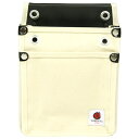 ∀藤原産業 【TSH-2D-WH】SK11 帆布鳶用腰袋2段 白 (4977292147873)(4)
