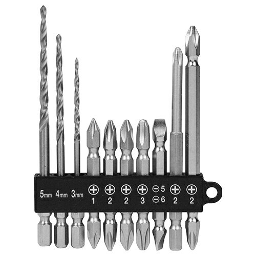 ∀藤原産業 【BS-6 10PCS】E-Value 下穴ドリル&ビットセット (4977292314107)