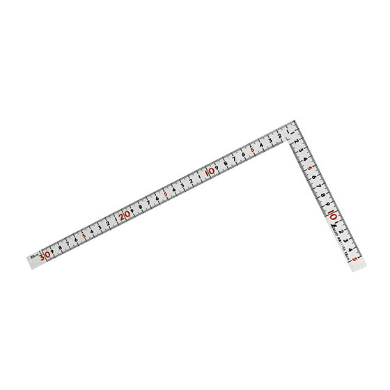∀シンワ測定 【11100】曲尺同厚 ホワイト 30cm 表裏同目 名作 (4960910111004)