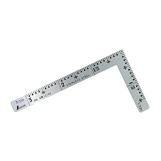 ∀シンワ測定 【12102】曲尺小型 三寸法師 ステンレス 3X1.5寸 表裏同目 (4960910121027)