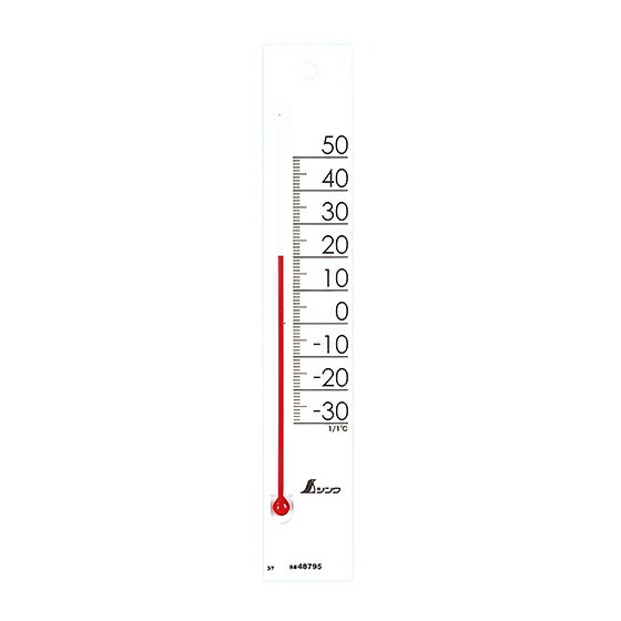 ∀シンワ測定 【48795】温度計 プチサーモ スクエア たて 20cm ホワイト (4960910487956)