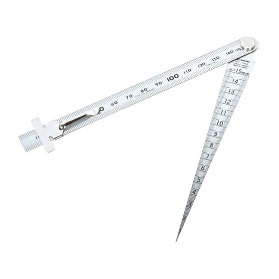 ∀シンワ測定 【62612】テーパーゲージ 1～15mm 直尺付 (4960910626126)