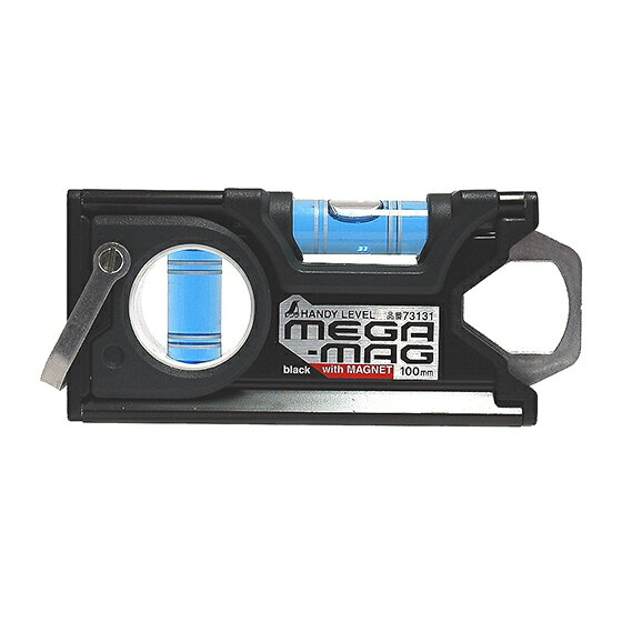 ∀シンワ測定 【73131】ハンディレベル MEGA-MAG 100mm 黒 マグネット付 (4960910731318)