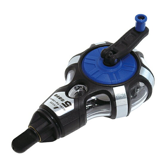 ∀シンワ測定 【77560】ハンディチョークライン 5倍速手巻 粉付3倍太糸 ブルー (4960910775602)