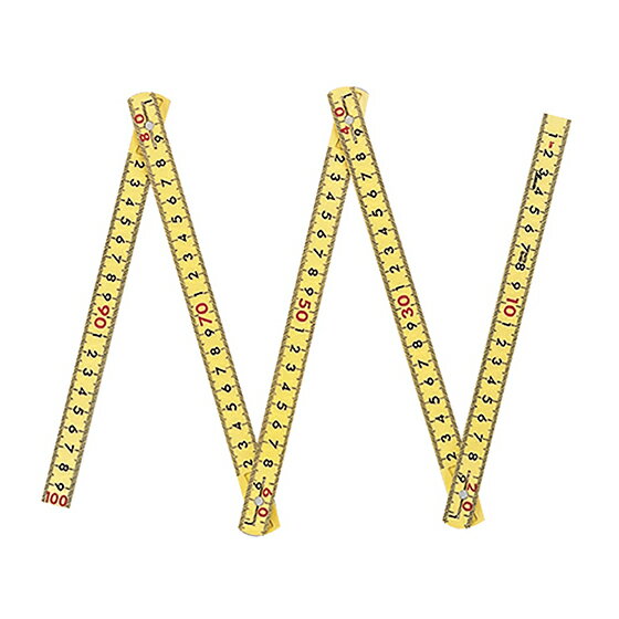 ∀シンワ測定 【78605】ファイバー折尺 5折 1m cm表示 イエロー (4960910786059)