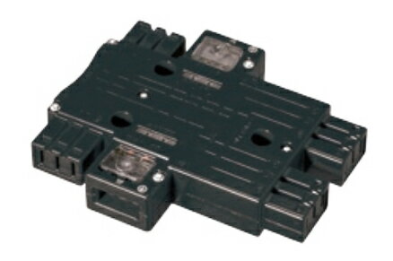 Я明工社 【MJ2496B】ハーネス用ジョイントボックス 4分岐(送り付) 黒 定格20A 125V 結線完了表示付