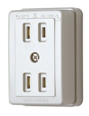 Я明工社 【MR2741W】ダブルコンセント 2P 定格15A 125V
