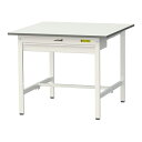 ####u.ヤマキン/山金工業 【SUP-990W-WW】ワークテーブル 150シリーズ(固定式 ワイド引出し付) H740mm 基本形 組立式(3)
