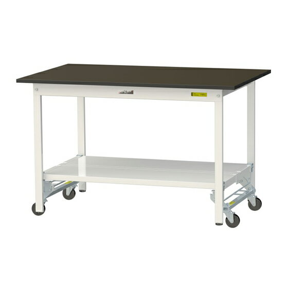 ●u.ヤマキン/山金工業 【SLMU-1275TT-BRW】ワークテーブル LABシリーズ(ワンタッチ移動タイプ) H740mm ..