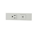 ###β神保電器 配線器具【KAG-2629】NKシリーズ 家具・機器用 接地コンセント+USBコンセント(Type-C)セット(ピュアホワイト) 受注生産