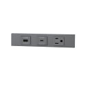 ###β神保電器 配線器具【KAG-3588】NKシリーズ 家具・機器用 USBコンセント+USBコンセント(Type-C)+接地コンセントセット(ソリッドグレ...