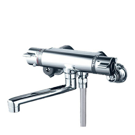 KVK 水栓金具【KF800T3WP】浴室用水栓 壁付サーモスタット式シャワー 3WAYワイドワンストップシャワーヘッド メッキ 一般地〔HB〕