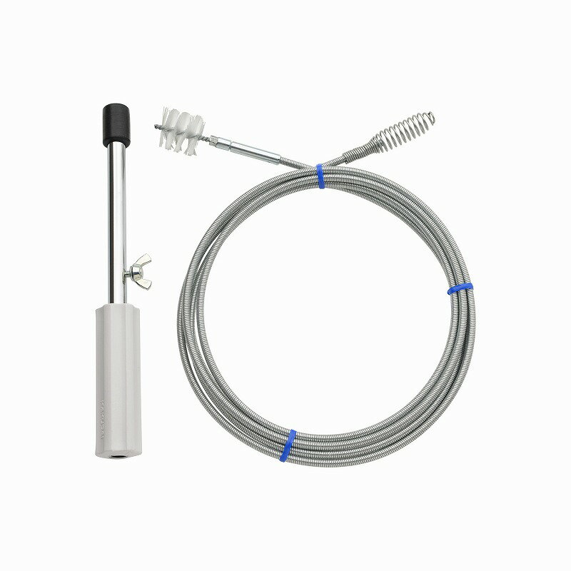 カクダイ/GAONA/ガオナ【GA-KK011】これカモ ブラシつきパイプクリーナー(3m) (ワイヤー 排水パイプ つまり取り 掃除)〔▽〕