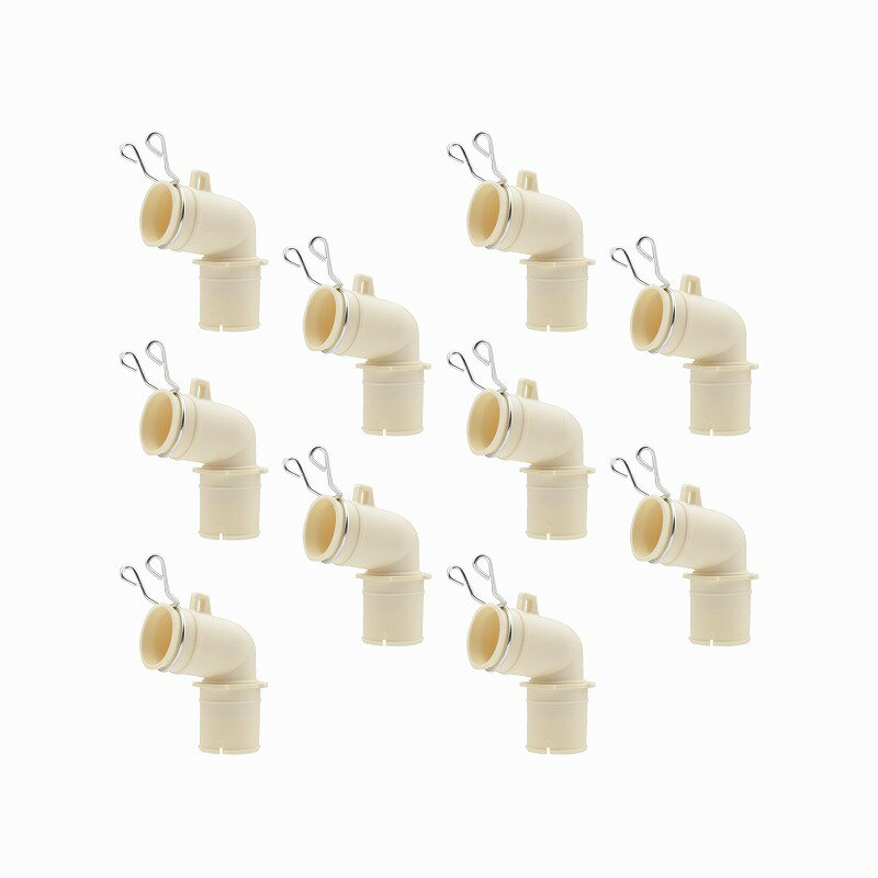 カクダイ/GAONA/ガオナ 【GA-LF046】洗濯機用排水トラップ用エルボ 内径31・36ミリ兼用 バンド付き 10個入 原状回復 これエエやん〔▽〕